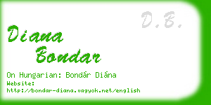 diana bondar business card