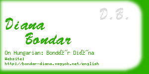 diana bondar business card